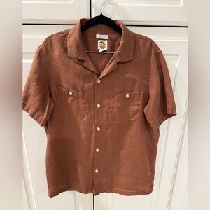 C&C California Men's Casual Brown Button Down Shirt